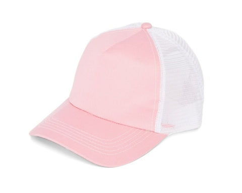 A673-PINK TRUCKER LADIES BASEBALL CAPS