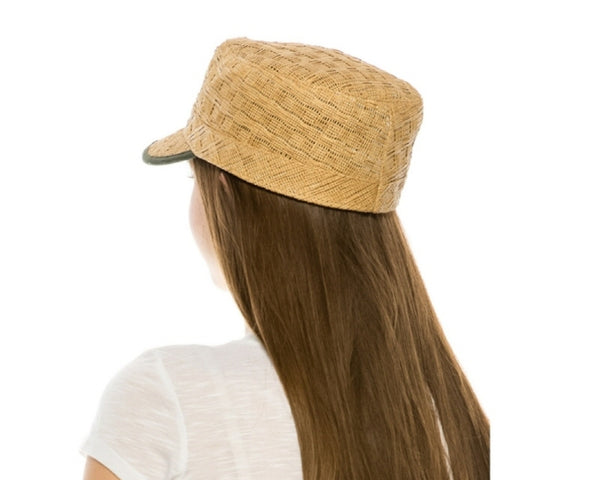 A692-PATTERN STRAW CADET CAP