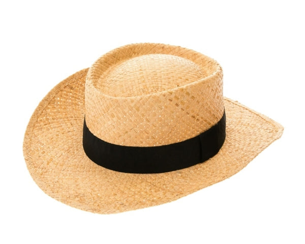 A700-RAFFIA GAMBLER HAT