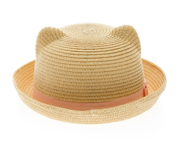 A741-KIDS' STRAW KITTY HAT - BABY SIZE