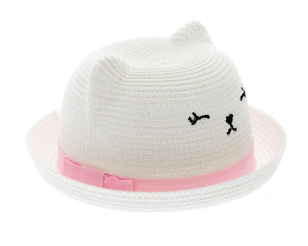 A741-KIDS' STRAW KITTY HAT - BABY SIZE