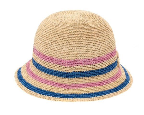 A742-KIDS RAFFIA CROCHET BUCKET HAT