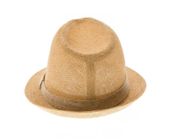 A749-CHILD'S STRAW FEDORA W/ JUTE BAND