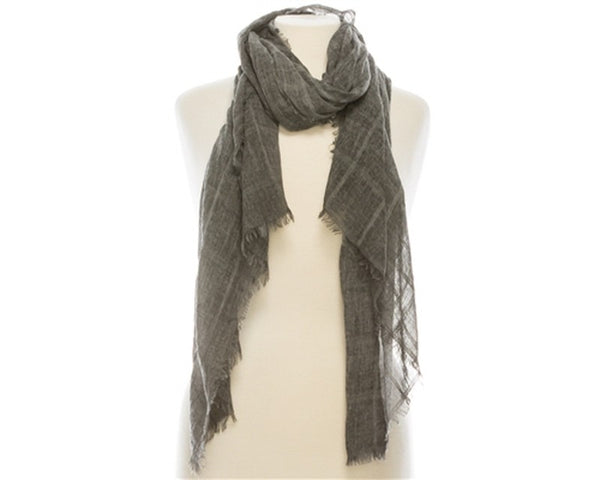 A784-STONEWASH GRID COTTON SCARF