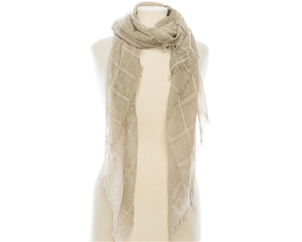 A784-STONEWASH GRID COTTON SCARF