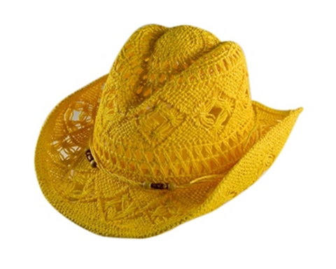 A695-KID'S COWBOY HATS - HANDWOVEN STRAW