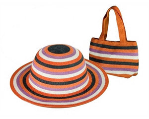 A727-GIRL'S STRAW HAT & PURSE SET