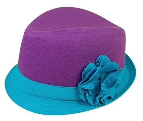 A152-CHILD'S 2-TONE FABRIC FEDORA