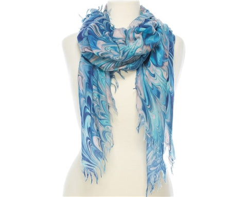 A832-PAINT PATTERN COTTON SCARF