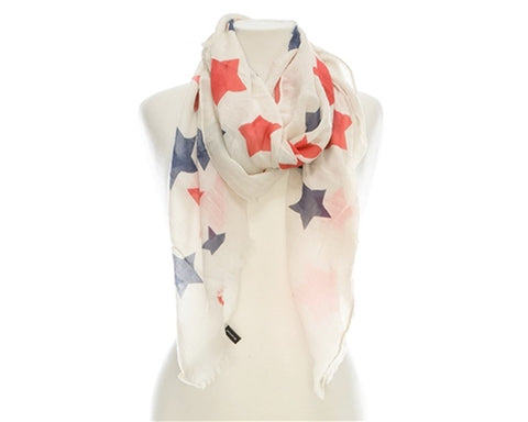 A838-STARS COTTON SCARF