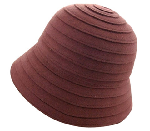 A139-SPIRAL FELT BUCKET HAT