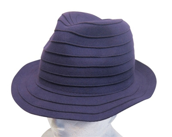 A117-FELT FEDORA DRESS HATS - SPIRAL STYLE