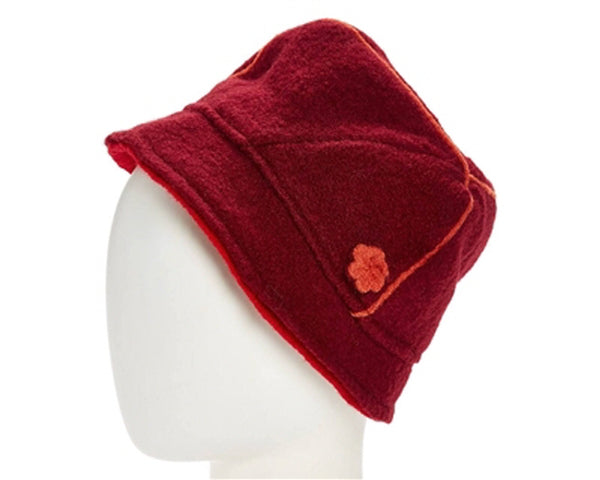 A432-LAMBSWOOL CLOCHE WITH PIPING