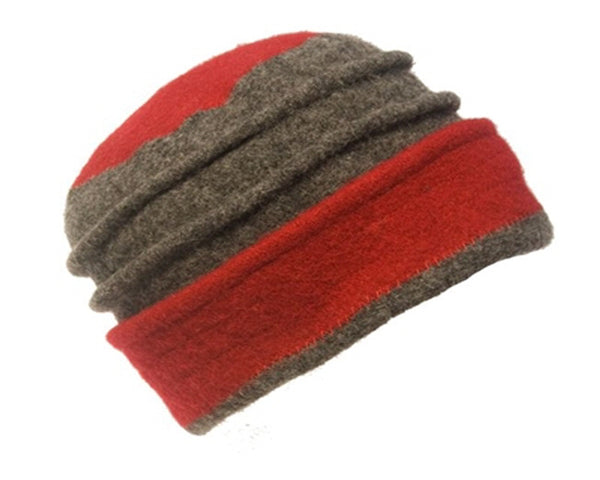 A071-2 TONE FOLDED LAMBSWOOL BEANIE