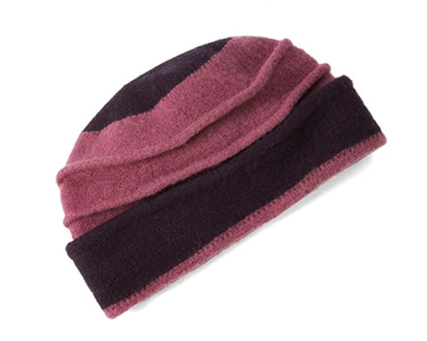 A071-2 TONE FOLDED LAMBSWOOL BEANIE