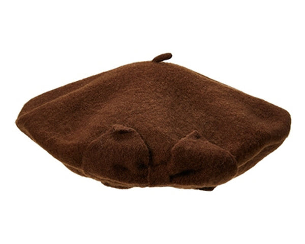 A198-WOOL BERET WITH BOW