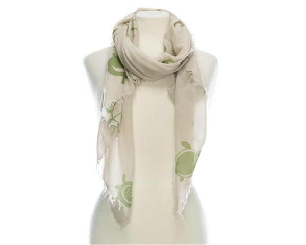 A847-SEA TURTLE COTTON SCARF