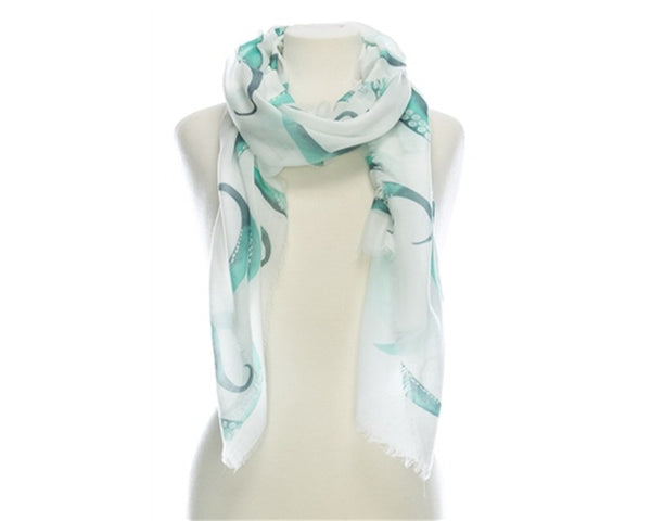 A846-OCTOPUS COTTON SCARF