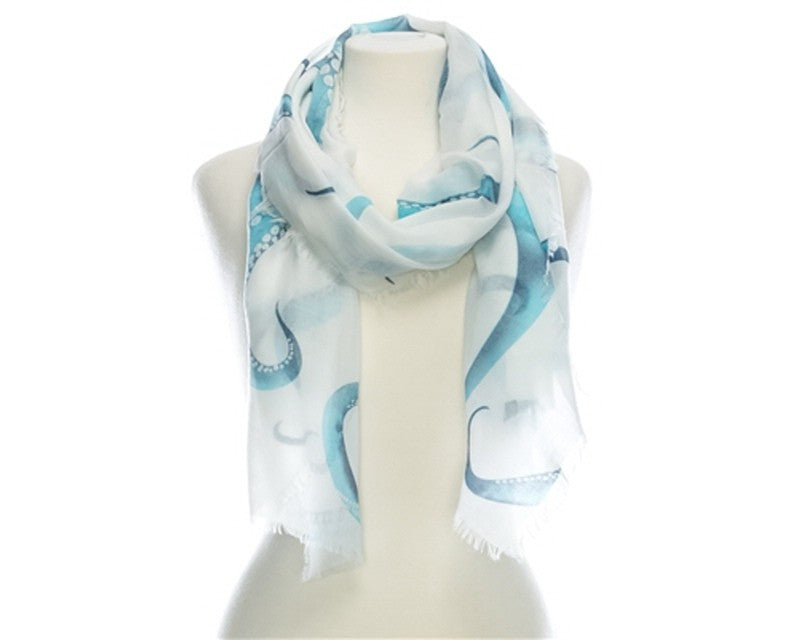 A846-OCTOPUS COTTON SCARF