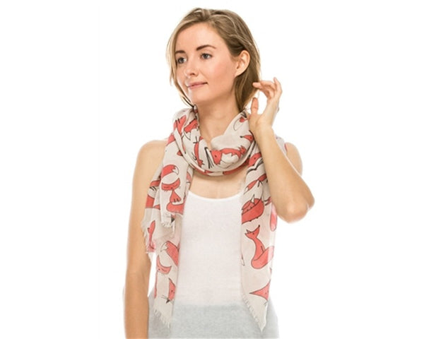 A831-FOX COTTON SCARF