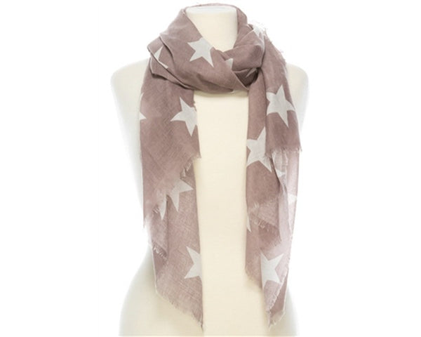 A834-STARS COTTON SCARF