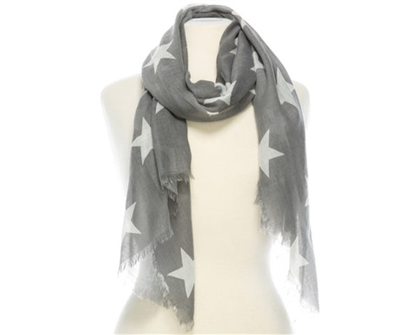 A834-STARS COTTON SCARF