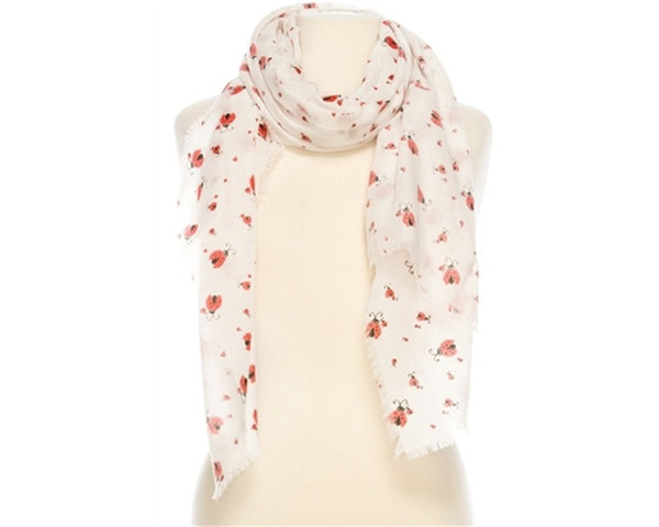 A811-LADYBUG COTTON SCARF