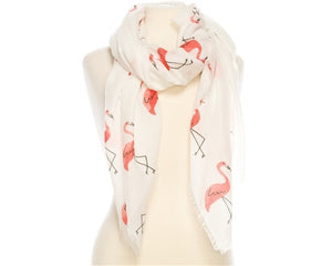 A812-FLAMINGO COTTON SCARF