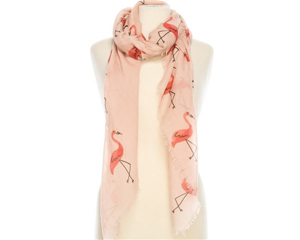 A812-FLAMINGO COTTON SCARF