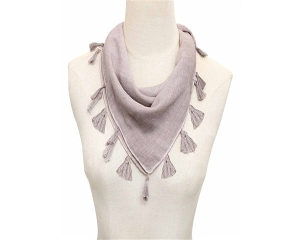 A783-STONEWASHED SQUARE SCARF W/ TASSELS- 13 COLORS!