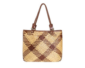 A917-2 TONE SEAGRASS STRAW HANDBAGS