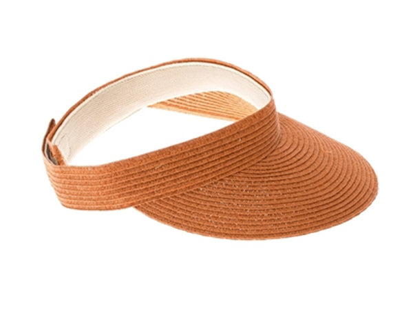 A529-SEWN BRAID STRAW SUN VISOR