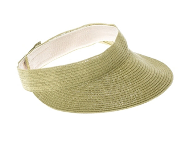 A529-SEWN BRAID STRAW SUN VISOR