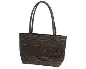 A925-BLENDED COLOR PALM LEAF HANDBAG