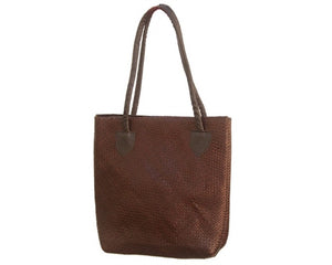 A932-WOVEN PALM LEAF SHOULDER BAG