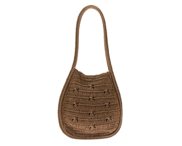 A942-OVAL CROCHET SHOULDER BAG