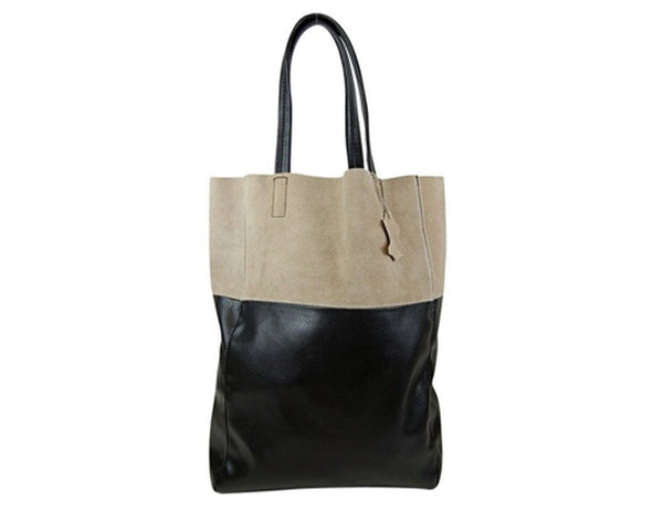 A935-SUEDE TOP TOTE BAG