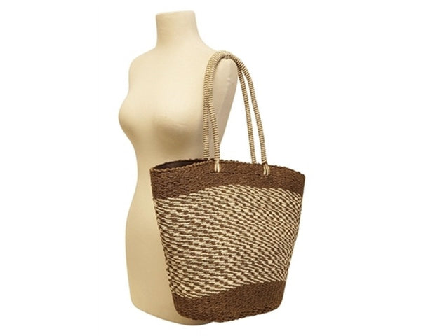 A892-MIXED COLOR STRAW BEACH TOTE