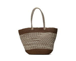 A892-MIXED COLOR STRAW BEACH TOTE