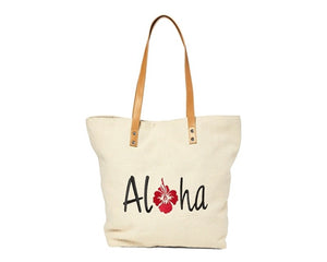 A890-HEMP SUMMER TOTE BAG - ALOHA EMBROIDERY