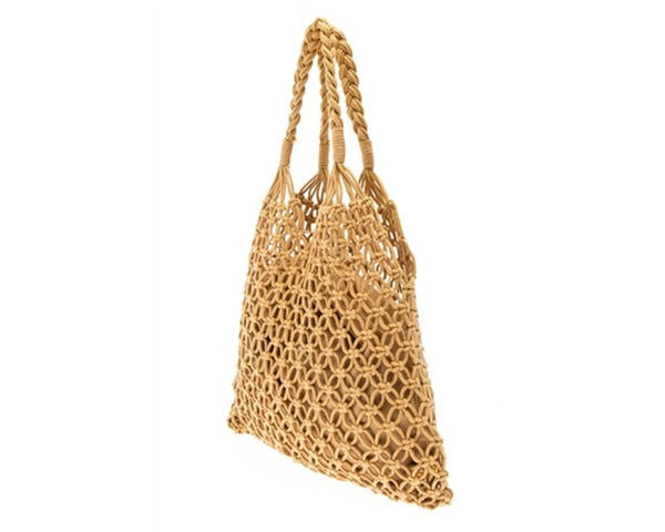 A884-COTTON MACRAME SHOULDER BAG