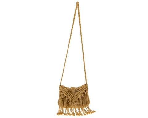 A886-COTTON MACRAME CROSSBODY PURSE