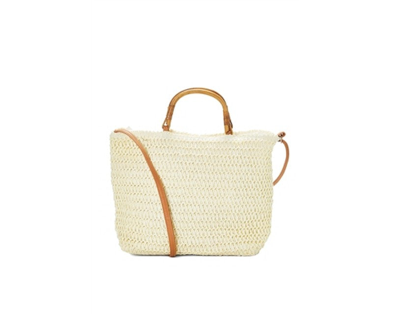 A879-DOUBLE HANDLE STRAW CARRYALL BAG