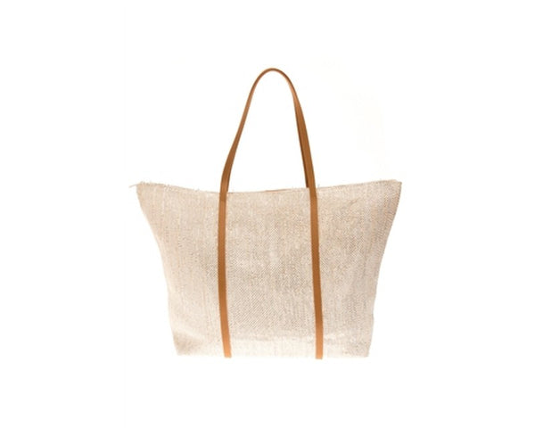 A878-SHIMMERY STRAW BEACH TOTE