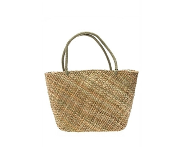 A875-HANDWOVEN SEAGRASS TOTE BAG