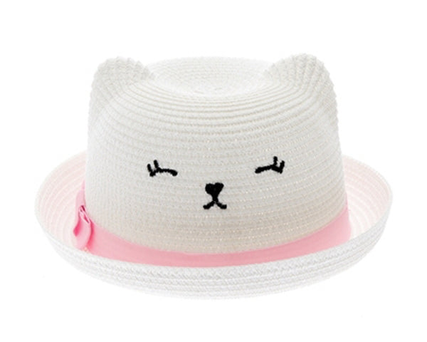 A741-KIDS' STRAW KITTY HAT - BABY SIZE