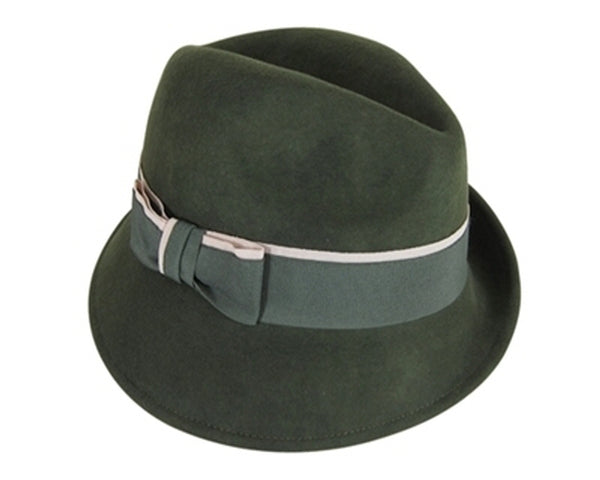 A138-ASYMMETRICAL WOOL FELT FEDORA