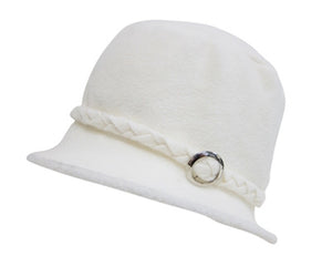 A435-FLEECE CLOCHE WITH METAL RING