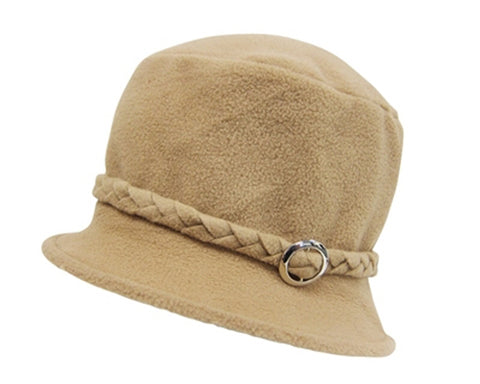 A435-FLEECE CLOCHE WITH METAL RING