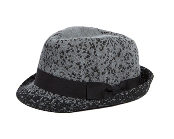 A160-SPOTTED 2-TONE KNIT FEDORA